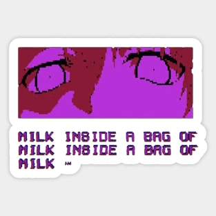 Milk inside a bag of milk inside a bag of milk Sticker